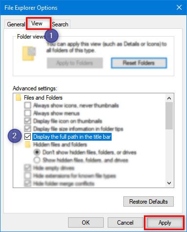 file explorer options windows