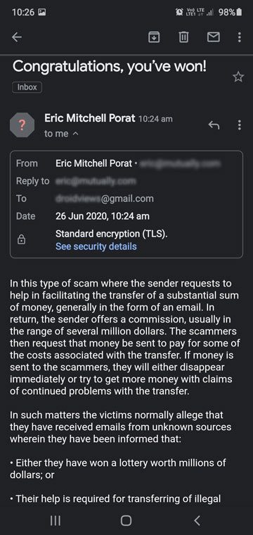 fake email or email spoofing
