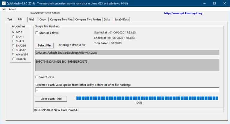 how to sha checksum mac