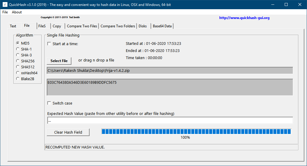 md5 checksum for mac