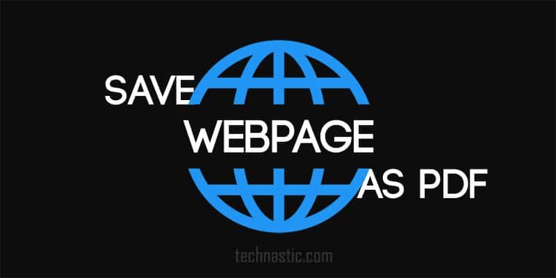 save webpage as pdf