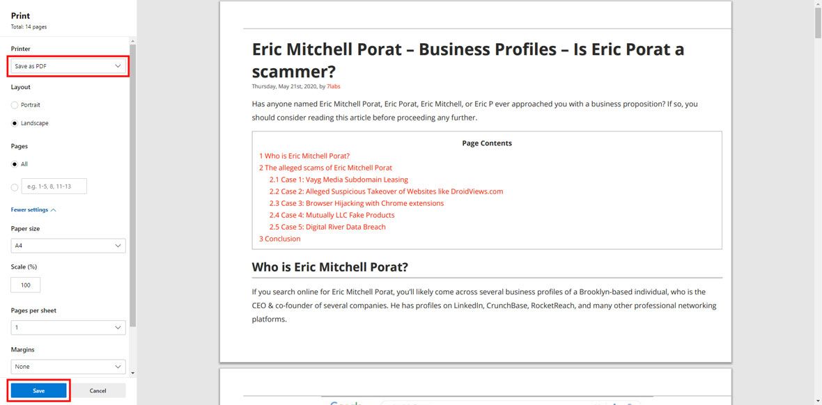 How to Save Webpage as PDF in Desktop Browsers
