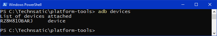 adb devices command