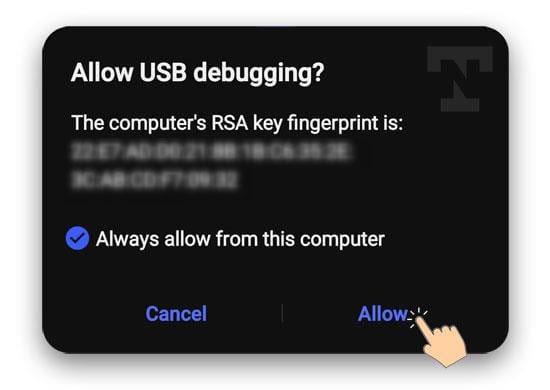 allow usb debugging on computer