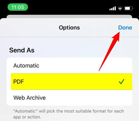 save page as pdf on iphone