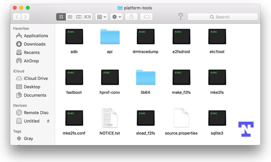 adb and fastboot files mac os