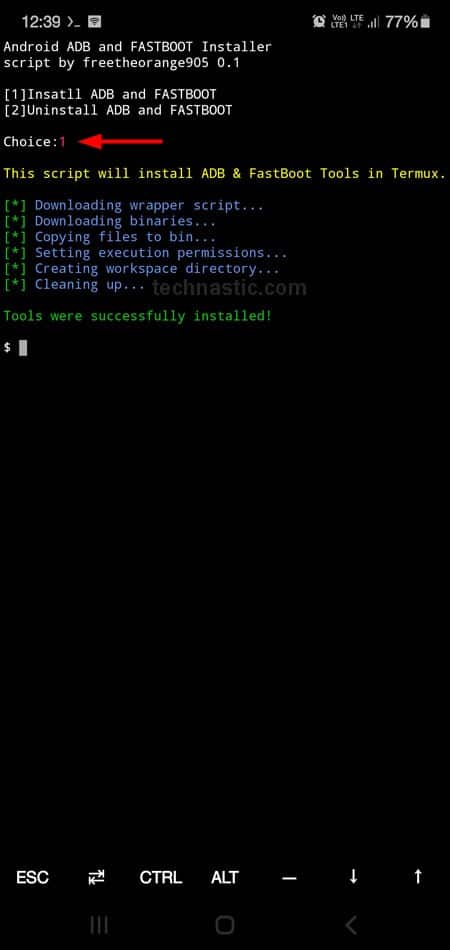 adb fastboot installed in termux android