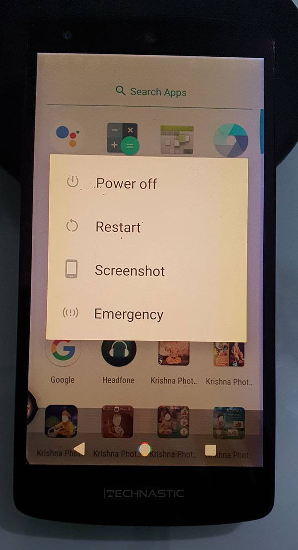 power menu android