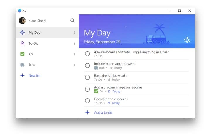 microsoft to do list desktop app