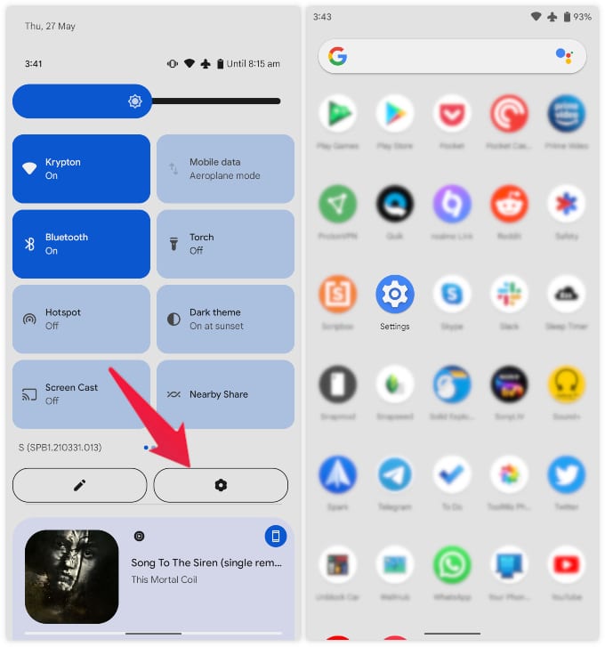 Android 12 Settings App