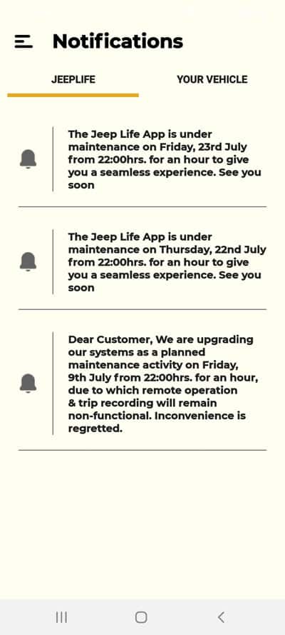 jeep life app notifications