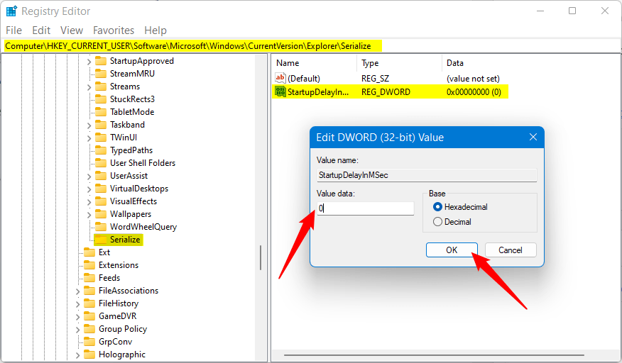 disable start up delay in windows 10