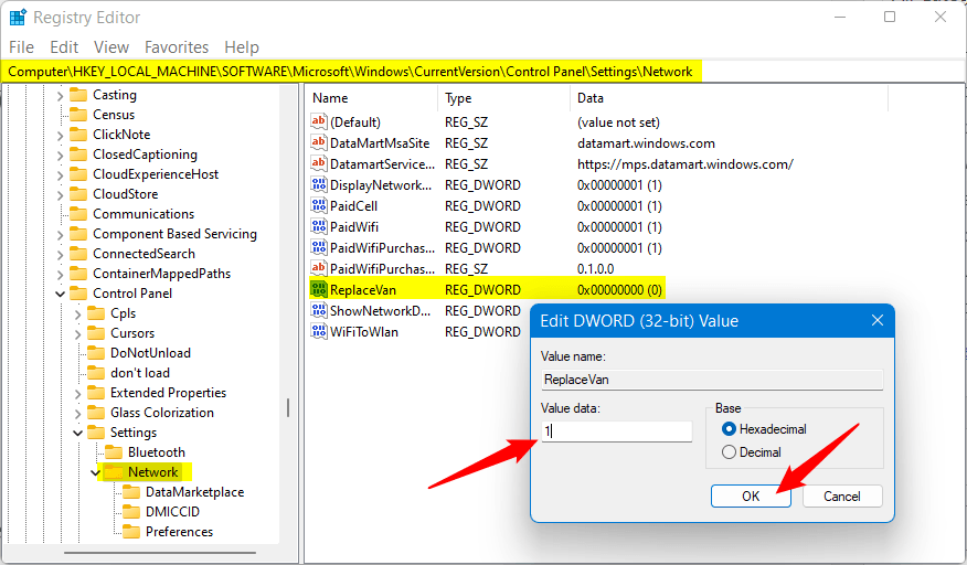 network fly-out ui in windows 10