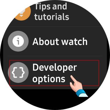 samsung galaxy watch 5 developer options