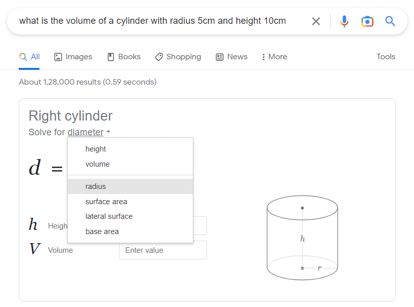 google geometry calculator