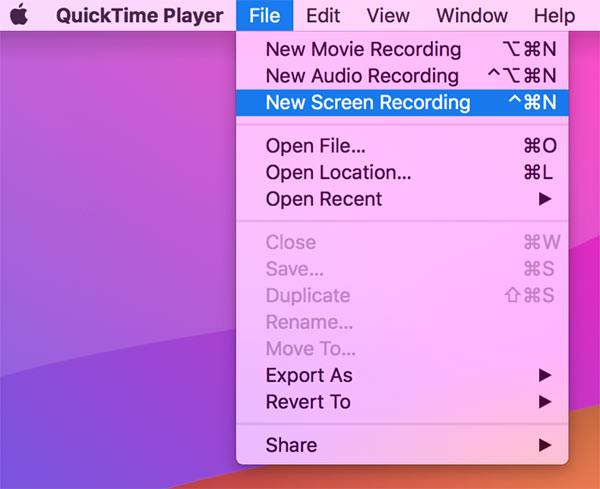 screen recording in quicktime player