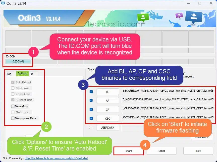 Download Latest Odin Flash Tool V3.14.1 & V3.14.4 For Windows