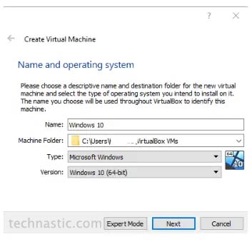 installing windows 10 on linux via VM