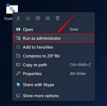 run flush dns batch file to clear dns cache in windows