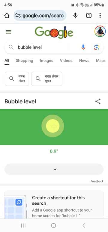 bubble level google easter egg