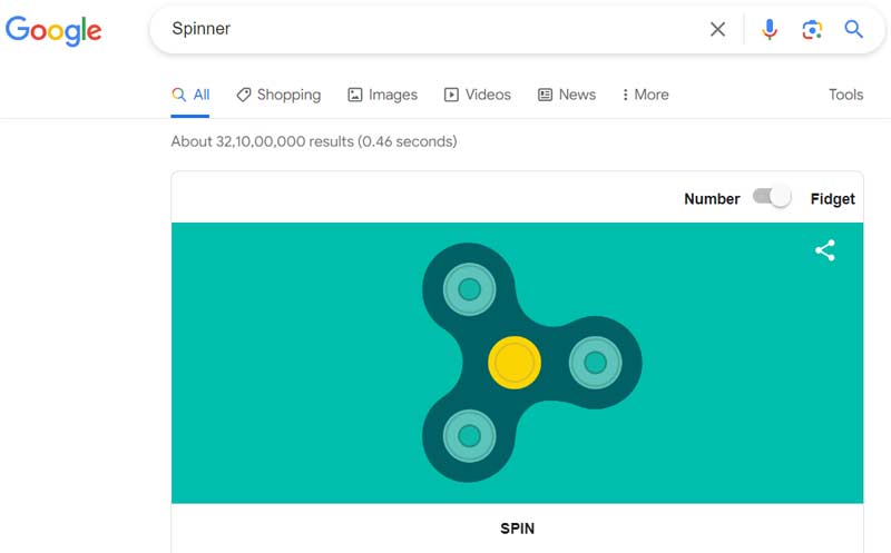 fidget spinner google