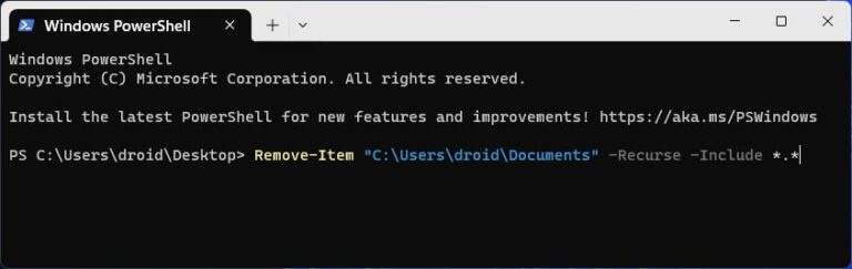 How to Delete Files and Folders Using PowerShell - Technastic