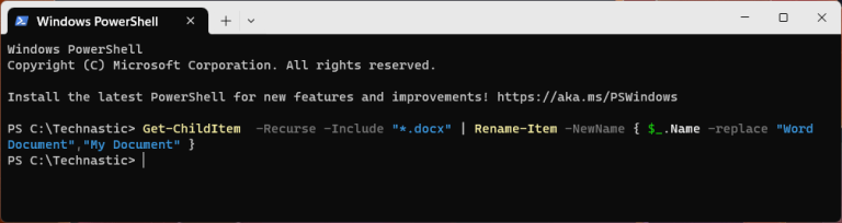 How to Rename Single or Multiple Files with PowerShell - Technastic