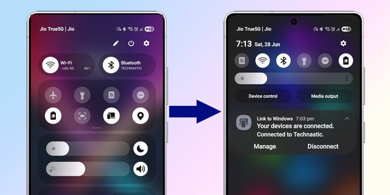 revert back One UI 6 quick settings and notifications panel on One UI 7