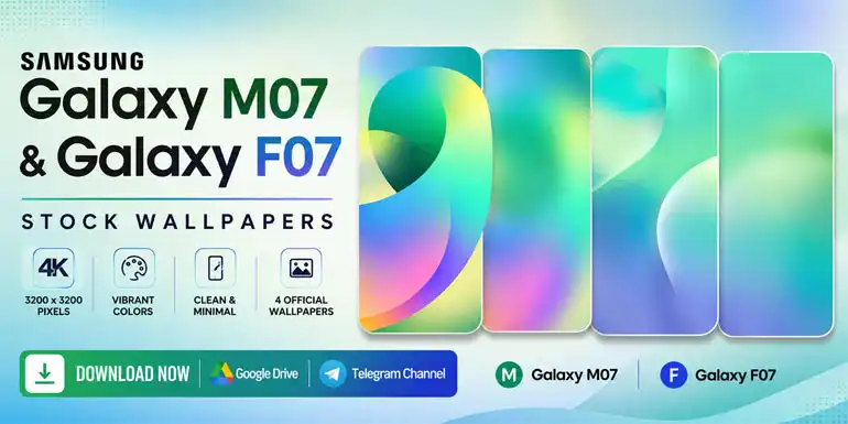 Samsung Galaxy M07 and F07 Wallpapers