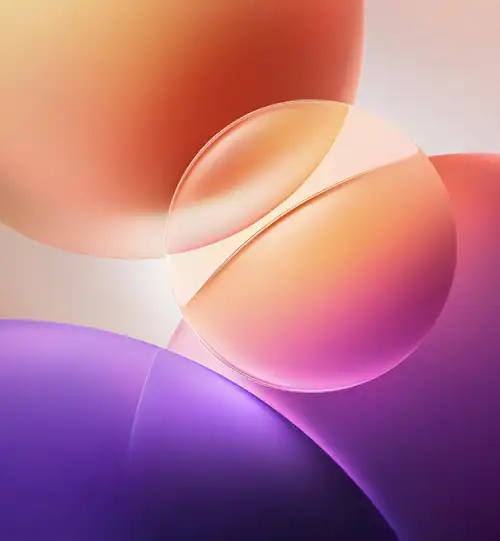 Vivo X Fold 6 Stock Wallpaper 05 - Colorful Glass Sphere