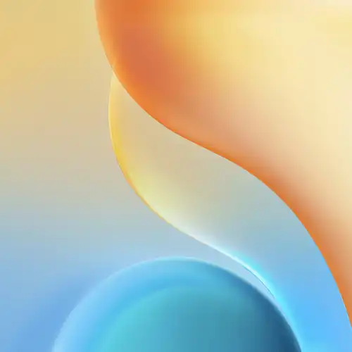 Honor 500 Pro wallpaper with orange and blue abstract curves