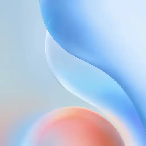 Honor 500 Pro wallpaper with blue abstract curves and soft gradients