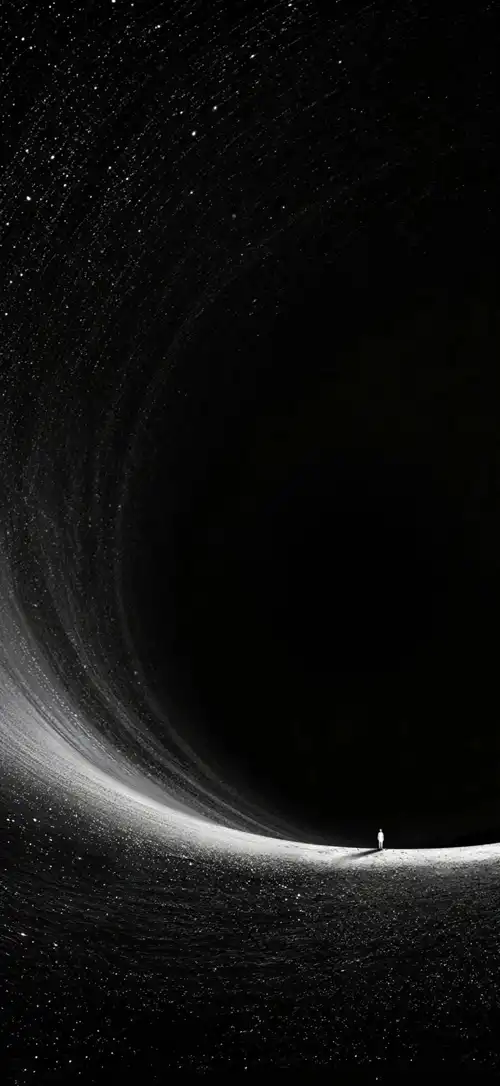 HONOR Robot Phone black and white space landscape wallpaper