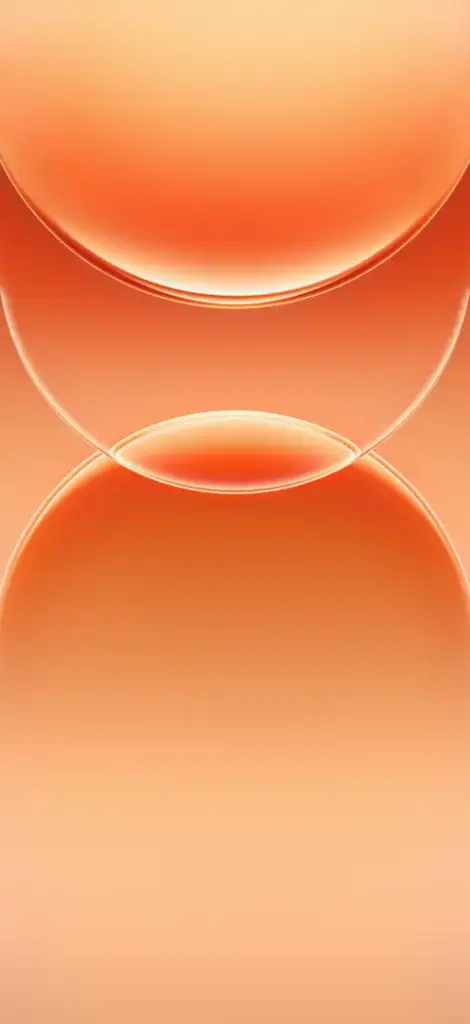 OPPO A7 Pro Max orange stock wallpaper with abstract translucent shapes