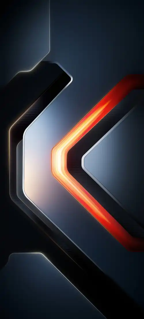 Infinix GT 30 abstract wallpaper with orange and white illuminated geometric curves