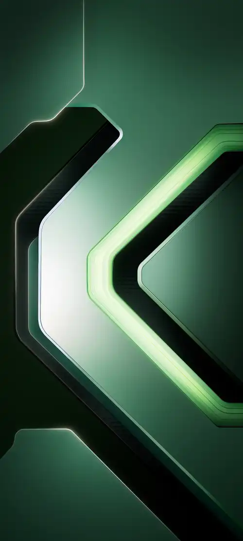 Infinix GT 30 green abstract wallpaper with a bright curved light gradient