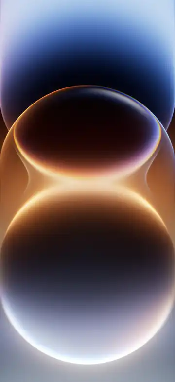 OriginOS 7 blue and orange glowing abstract wallpaper