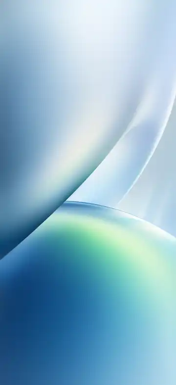OriginOS 7 blue and green curved abstract wallpaper