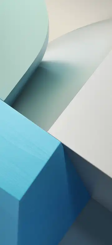 OriginOS 7 cyan and blue geometric abstract wallpaper