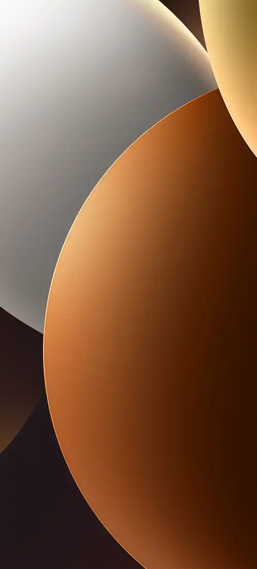 Redmi Note 15 Pro orange and black abstract circular wallpaper