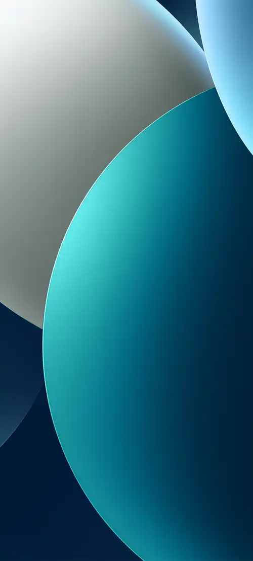 Redmi Note 15 Pro teal and dark blue abstract circular wallpaper
