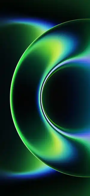 Xiaomi 17 Ultra green and blue glowing abstract wallpaper