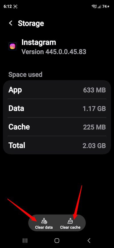 clear app cache and data on android